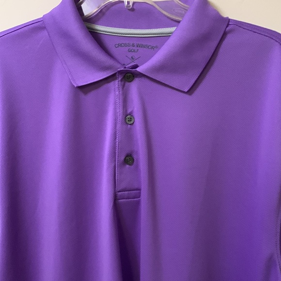 Men’s Cross & Winsor Golf XL Polo Purple - Picture 2 of 5